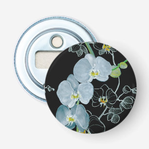 Watercolor White Orchids Pattern Bottle Opener