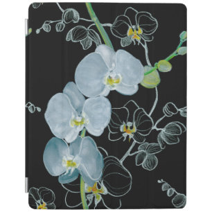 Watercolor White Orchids Pattern iPad Smart Cover