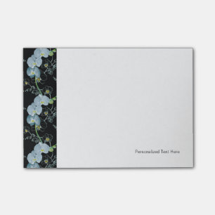 Watercolor White Orchids Pattern Post-it Notes