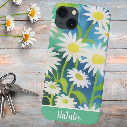 Watercolor Wild Daisies Signature iPhone 13 Case