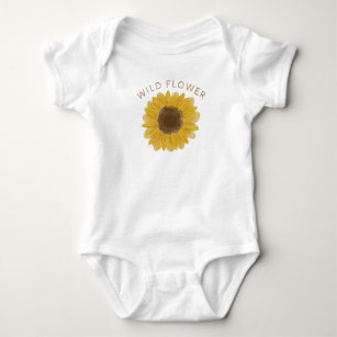 sunflower baby onesie