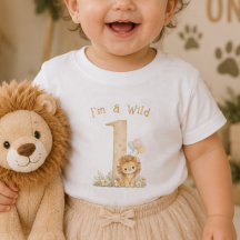 Watercolor Wild One First Birthday Baby T-Shirt