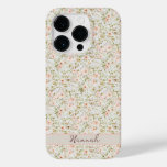 Watercolor Wild Roses Pattern Personalized Case-Mate iPhone 14 Pro Case