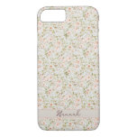 Watercolor Wild Roses Pattern Personalized iPhone 8/7 Case