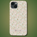 Watercolor Wild Roses Pattern Personalized iPhone 13 Case