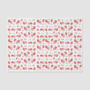 Watercolor Wild Strawberry Birthday Tissue Paper