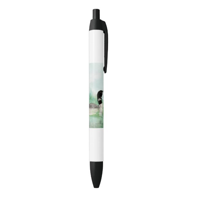 Watercolor Wilderness Bird Common Loon art Pen (Bottom (Vertical))