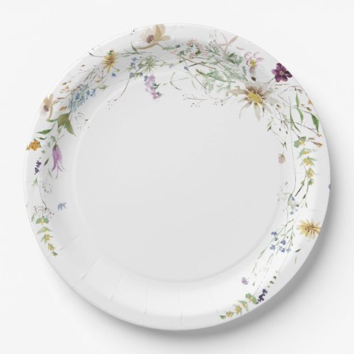 Watercolor Wildfire Bridal Shower Paper Plates