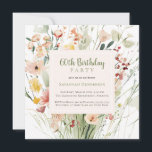 Watercolor Wildflower 60th Birthday Party Invitation<br><div class="desc">Watercolor Wildflower 60th Birthday Party Invitation
Celebrate the special person in your life with this beautiful wildflower birthday invitation.</div>