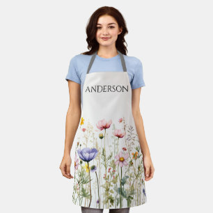  Watercolor Wildflower Apron
