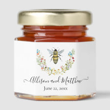 Watercolor Wildflower Bee Wedding