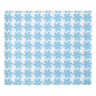 Watercolor Wildflower Blue Botanical pattern Duvet Cover