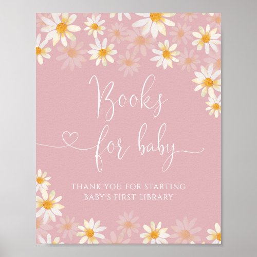 Watercolor Wildflower Books for Baby Poster