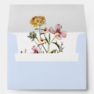 Watercolor Wildflower Bouquet #1 Return Address Envelope