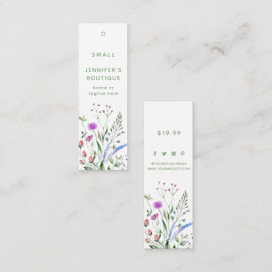Watercolor Wildflower Boutique Clothing Tags