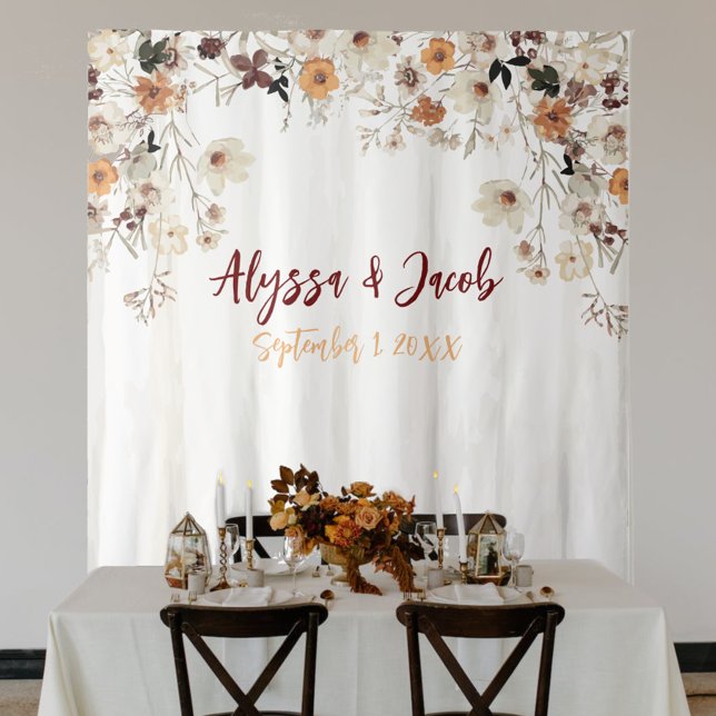 Watercolor Wildflower Bridal Shower Backdrop (Creator Uploaded)