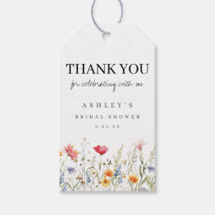 Watercolor Wildflower Bridal Shower Gift Tags