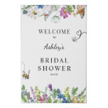 Watercolor Wildflower | Bridal Shower Welcome Sign at Zazzle
