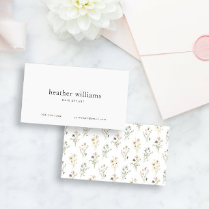 Watercolor Wildflower Business Cards