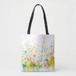 Watercolor Wildflower | Cottage Garden Floral Tote Bag
