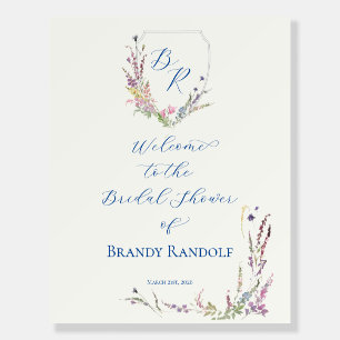 Watercolor Wildflower Crest Events Foam Board