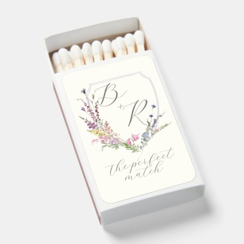 Watercolor Wildflower Crest Matchboxes