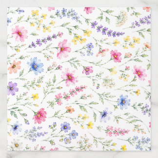 Watercolor Wildflower Envelope Liner