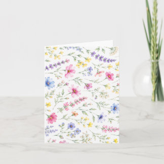 Watercolor Wildflower Envelope Liner Card