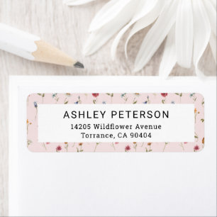 Watercolor Wildflower Floral Return Address Labels