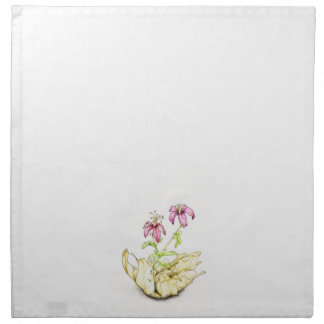 Watercolor wildflower geranium cloth dinner napkin