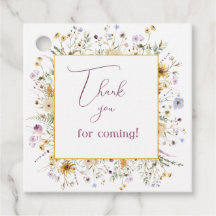 Watercolor Wildflower Gold Frame Birthday