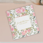 Watercolor Wildflower Lush Blush Pink Floral 3 Ring Binder<br><div class="desc">Fun and professional binder. Beautiful Soft Watercolor Lush Blush Pink Floral with a touch of Gold.  Personalize with your details easily and quickly,  simply press the customize it button. Coordinating floral on the back. Matching items to complete your collection are available in our Zazzle store!</div>
