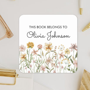 Watercolor Wildflower Meadow Bookplate