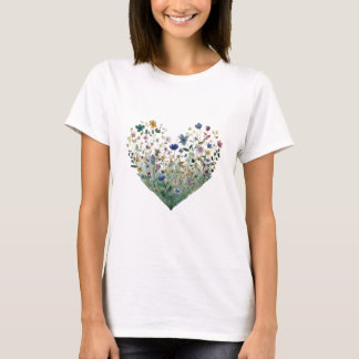 Watercolor Wildflower Meadow Botanical T-Shirt