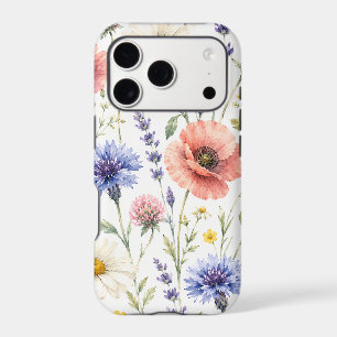 Watercolor Wildflower Meadow Floral iPhone 17 Pro Case
