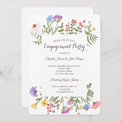 Watercolor Wildflower Meadow Invitation