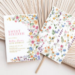 Watercolor Wildflower Meadow Sweet 16 Invitation<br><div class="desc">This elegant design features cheerful watercolor wildflowers mixed with lush greenery foliage. Personalize the invite with your details and if you want to further re-arrange the style and placement of the text,  please press the "Click to customize further" button.</div>