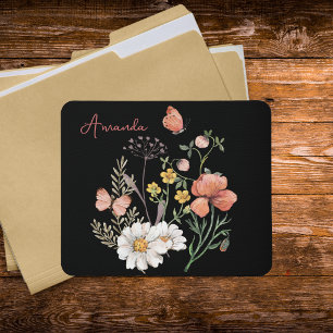 Watercolor Wildflower Mouse Pad