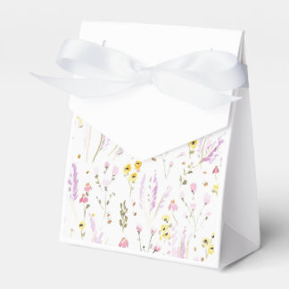 Watercolor Wildflower Party Favor Box