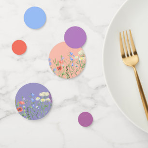 Watercolor Wildflower Pastel  Confetti