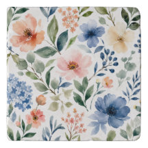 Watercolor Wildflower Pattern Modern Botanical