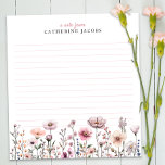 Watercolor Wildflower Personalized Notepad – Dusty<br><div class="desc">Stay organized in style with this Watercolor Wildflower Personalized Notepad, featuring soft blush pink and sage florals in a delicate watercolor design. Perfect as a baby shower favor, thank-you gift, or personal stationery for moms-to-be, this notepad can be customized with a name or message for a charming and practical keepsake....</div>
