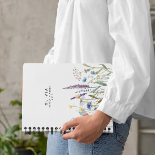 Watercolor Wildflower Personalized Planner