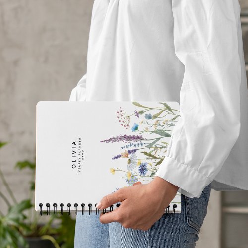 Watercolor Wildflower Personalized Planner