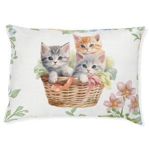 Watercolor Wildflower Pet Bed