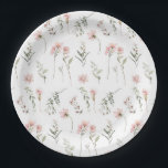 Watercolor wildflower pink and sage green party paper plates<br><div class="desc">Introducing our Wildflower Watercolor Pink and Sage Green Themed Paper Plates, a perfect addition to any elegant celebration. These beautifully designed party paper plates feature a delicate wildflower motif in soft shades of pink and sage green, adding a touch of nature-inspired charm to your table setting. Ideal for weddings, baby...</div>