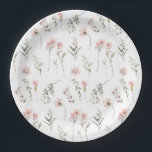 Watercolor wildflower pink and sage green party paper plates<br><div class="desc">Introducing our Wildflower Watercolor Pink and Sage Green Themed Paper Plates, a perfect addition to any elegant celebration. These beautifully designed party paper plates feature a delicate wildflower motif in soft shades of pink and sage green, adding a touch of nature-inspired charm to your table setting. Ideal for weddings, baby...</div>