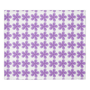 Watercolor Wildflower purple Botanical pattern Duvet Cover
