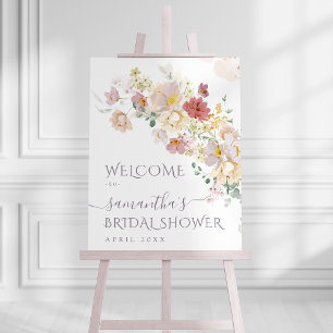 Watercolor Wildflower Purple Spring Bridal Shower Foam Board