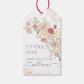 Watercolor Wildflower Purple Spring Bridal Shower Gift Tags (Front)